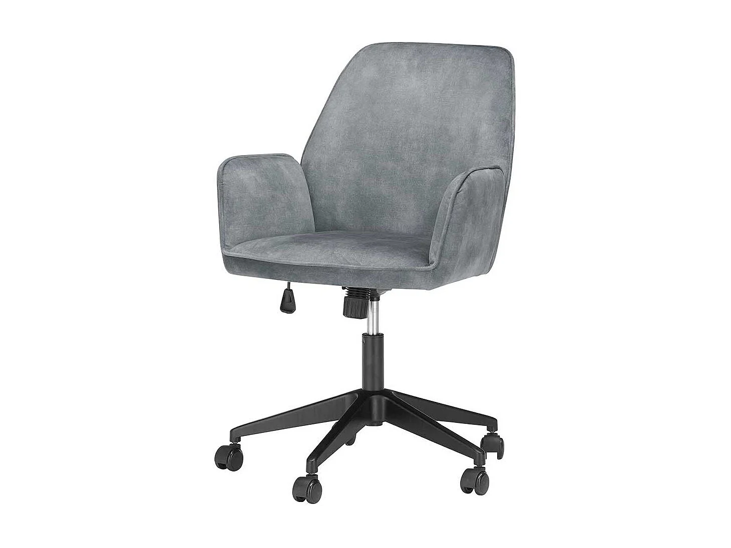 Drehbarer Polsterstuhl höhenverstellbar Bezug in Velours Optik