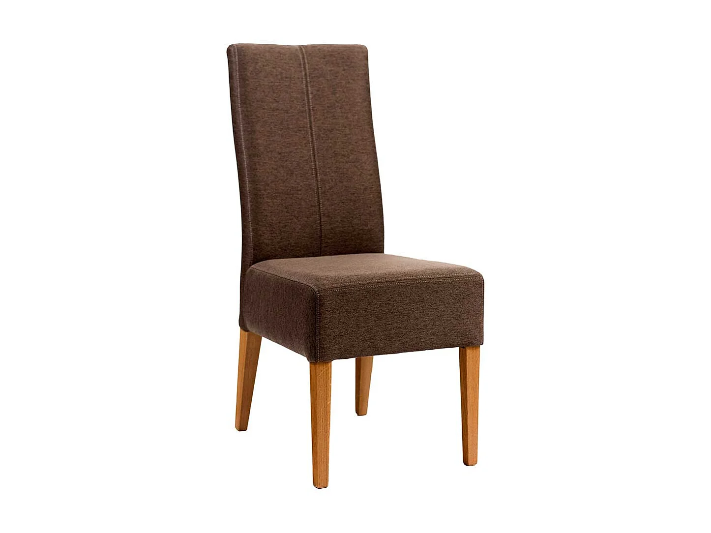 Esszimmer Stühle in Braun Webstoff Eiche Massivholzgestell (2er Set)