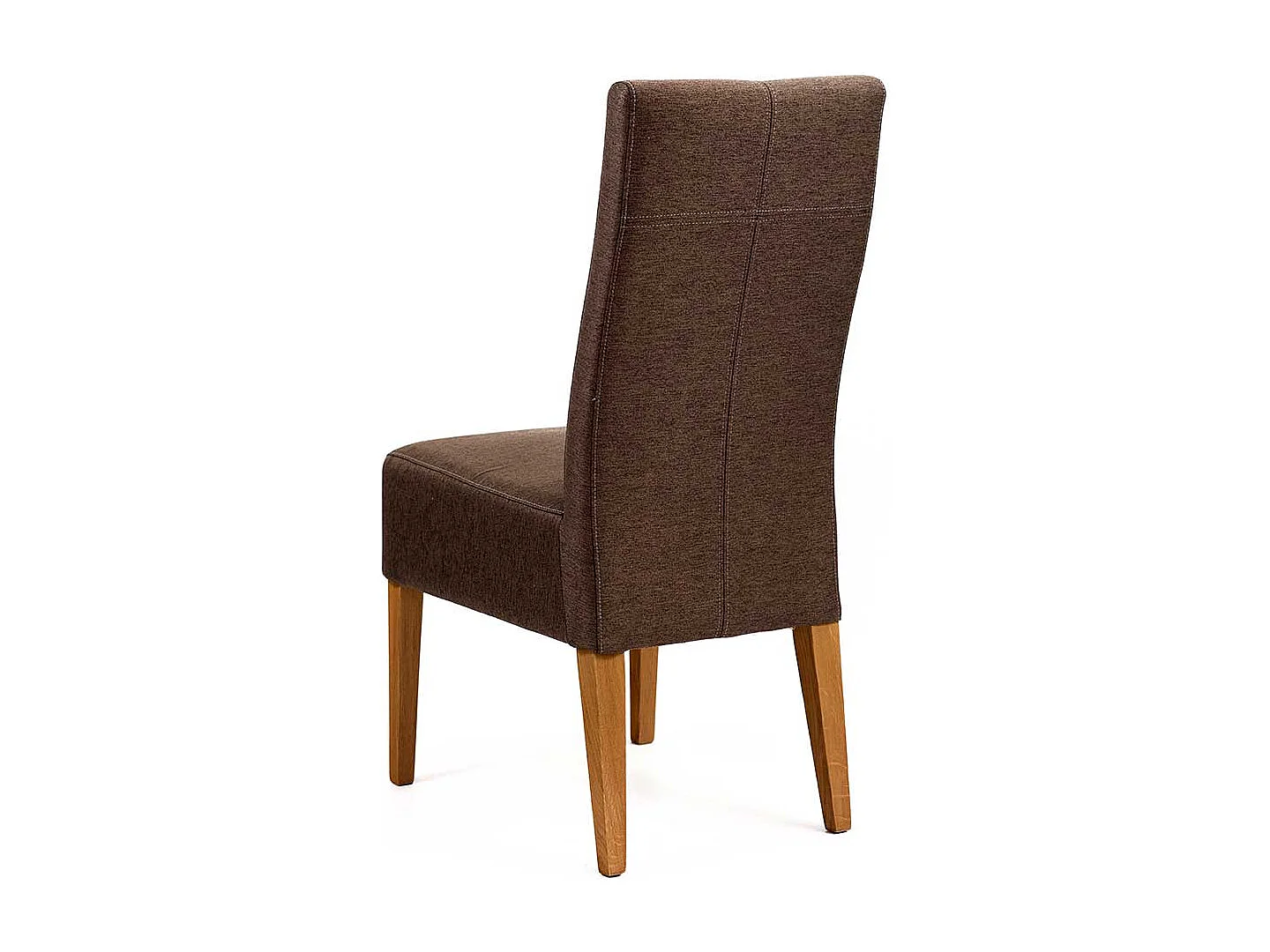 Esszimmer Stühle in Braun Webstoff Eiche Massivholzgestell (2er Set)