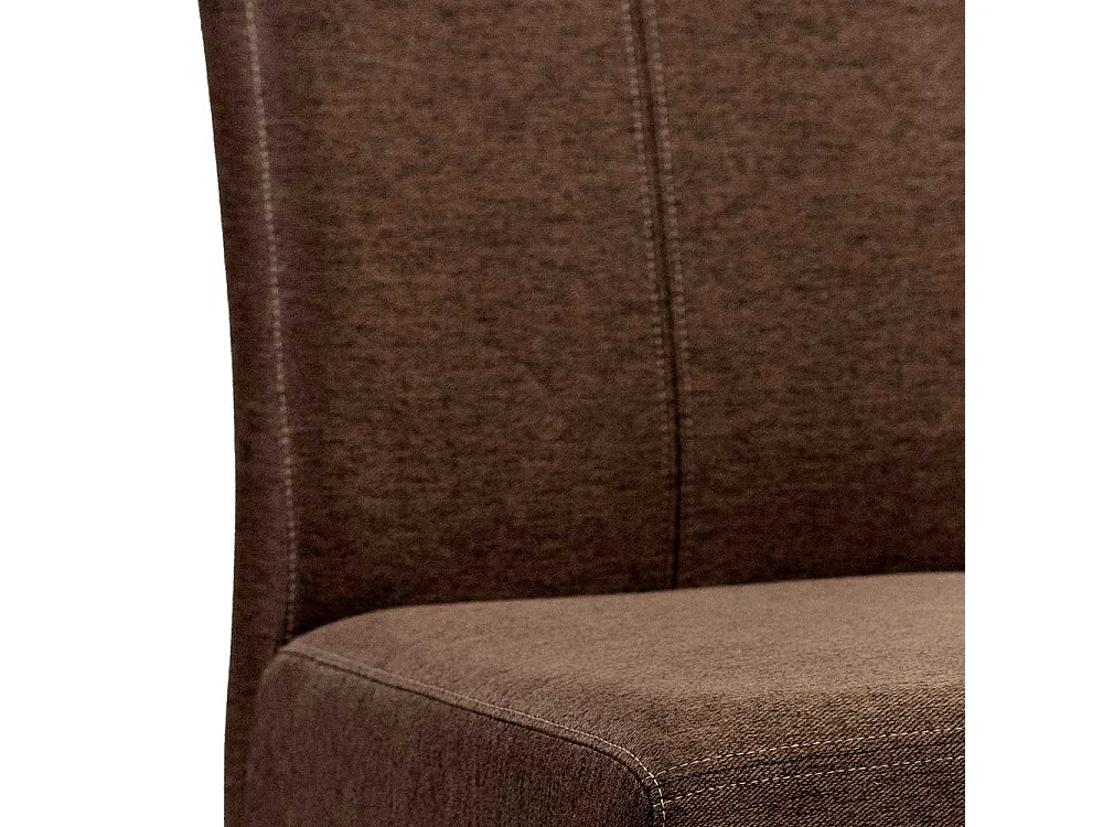 Esszimmer Stühle in Braun Webstoff Eiche Massivholzgestell (2er Set)