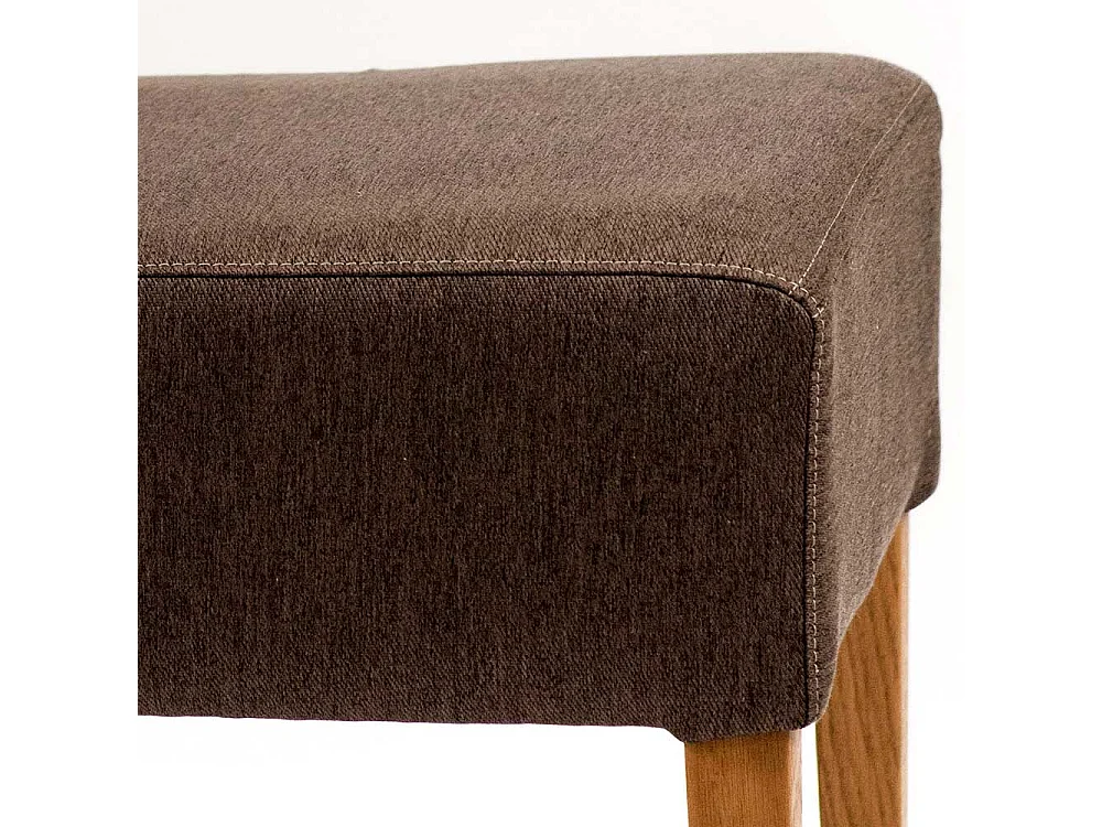 Esszimmer Stühle in Braun Webstoff Eiche Massivholzgestell (2er Set)