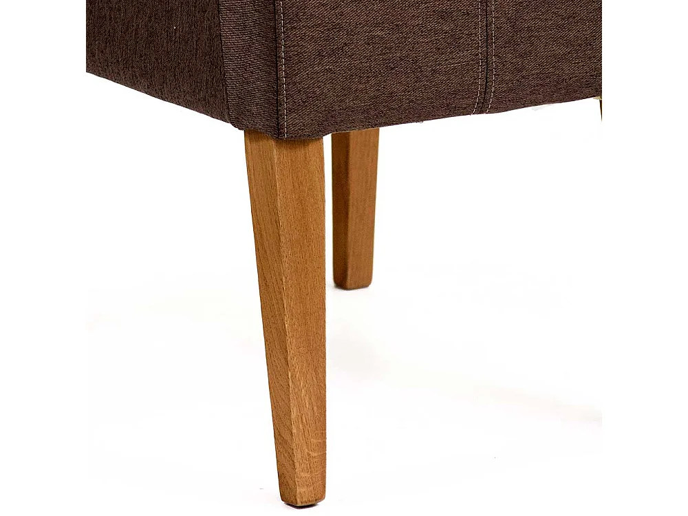 Esszimmer Stühle in Braun Webstoff Eiche Massivholzgestell (2er Set)