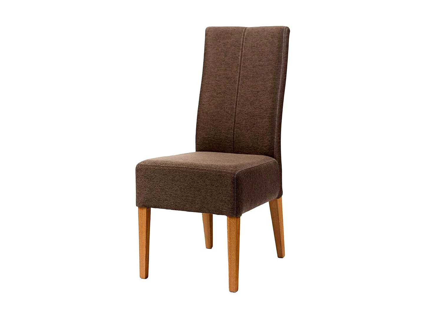 Esszimmer Stühle in Braun Webstoff Eiche Massivholzgestell (2er Set)