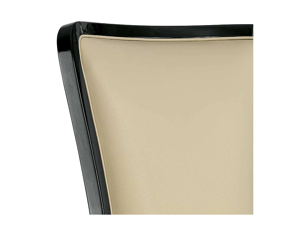 Polsterstuhl Esszimmer klassisch in Beige und Schwarz hoher Rückenlehne