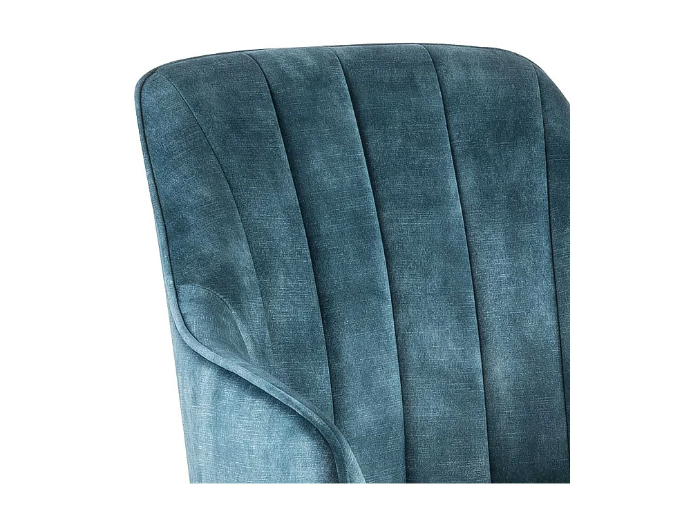 Drehbare Stühle in Petrol Velours Armlehnen (2er Set)