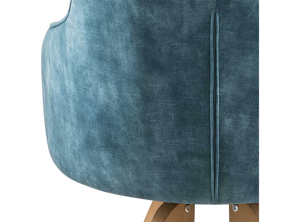 Drehbare Stühle in Petrol Velours Armlehnen (2er Set)