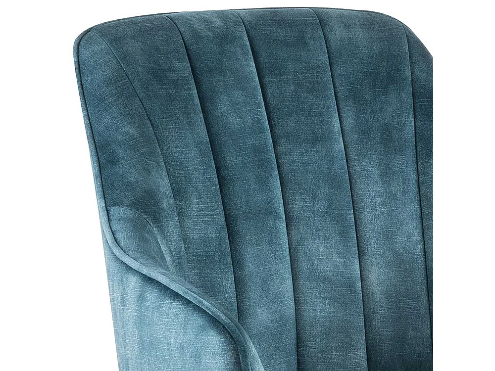 Drehbare Stühle in Petrol Velours Armlehnen (2er Set)