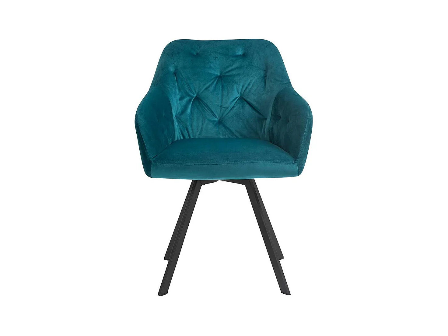 Polster Armlehnstuhl mit Samt Bezug Türkis