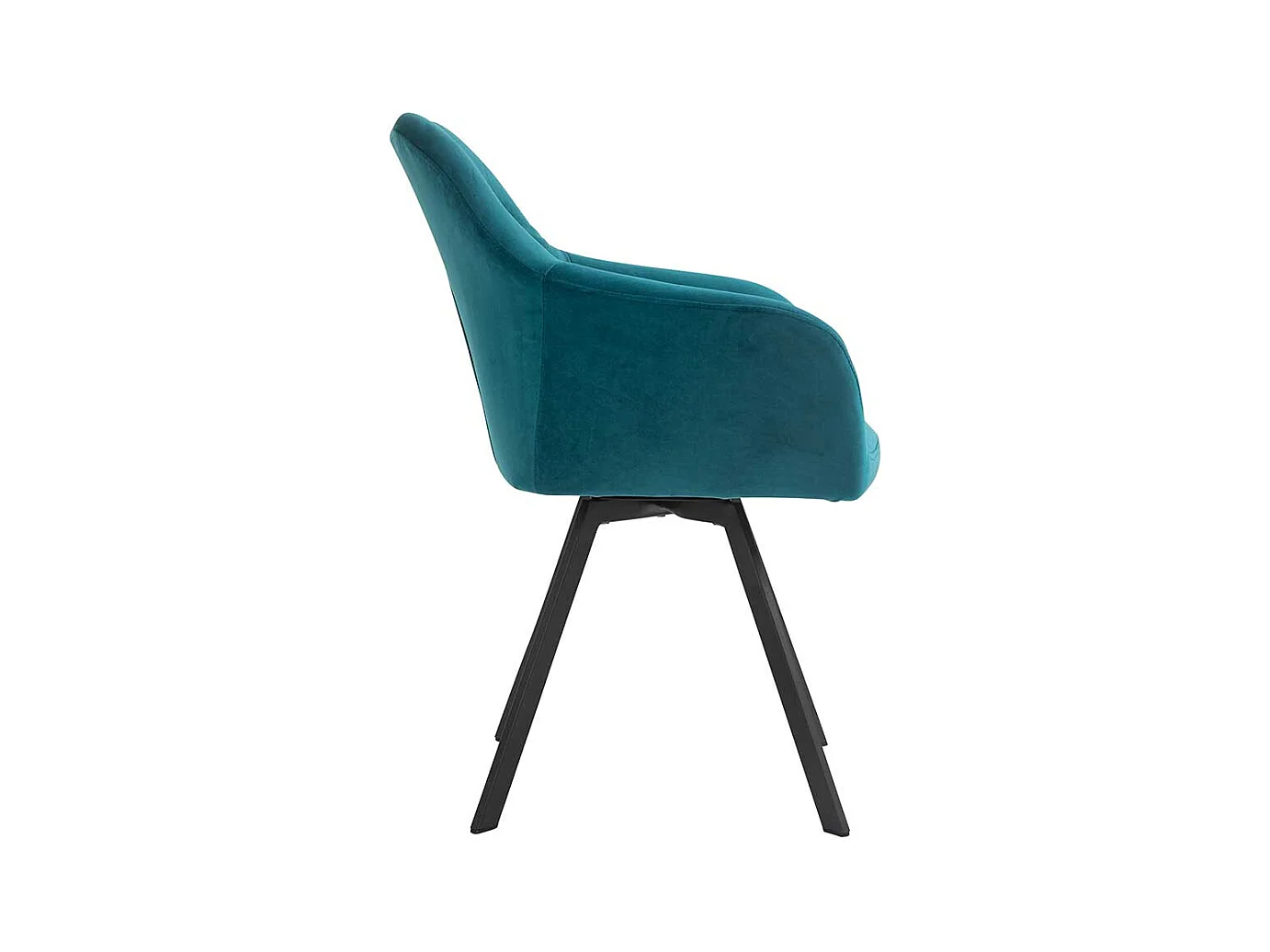 Polster Armlehnstuhl mit Samt Bezug Türkis