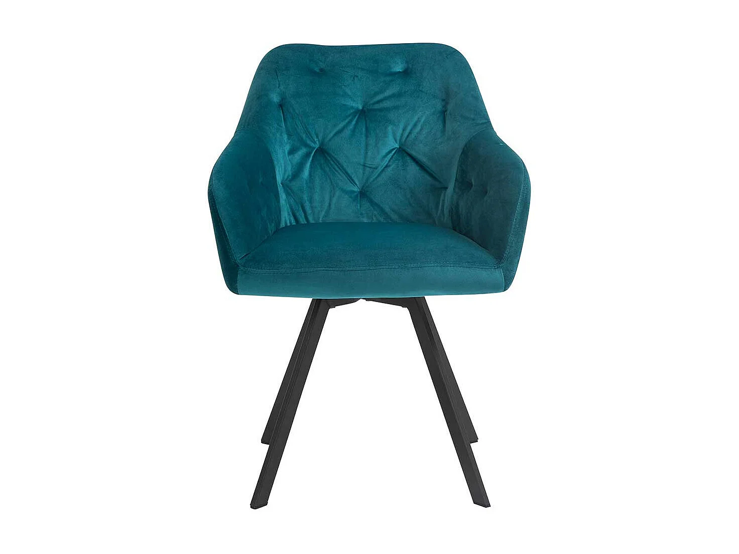 Polster Armlehnstuhl mit Samt Bezug Türkis