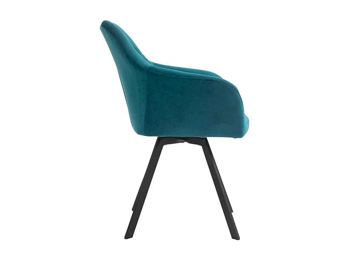 Polster Armlehnstuhl mit Samt Bezug Türkis