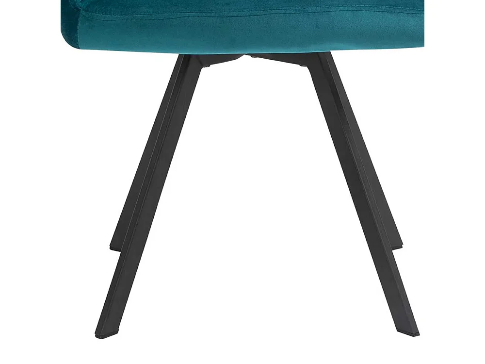 Polster Armlehnstuhl mit Samt Bezug Türkis