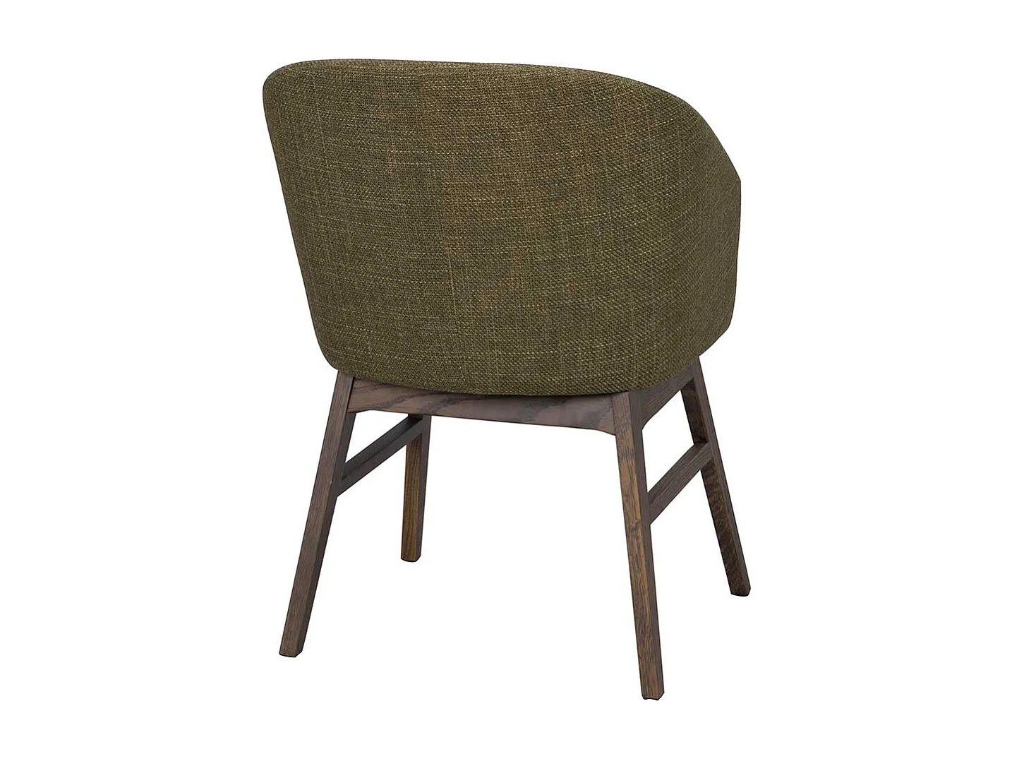 Essstuhl Set aus Eiche Massivholz Webstoff (2er Set)