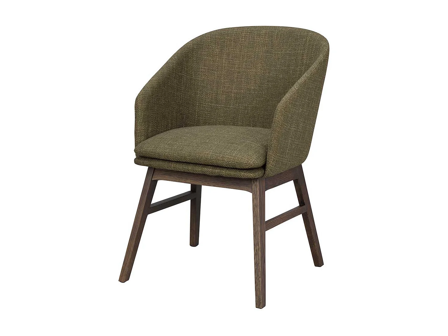 Essstuhl Set aus Eiche Massivholz Webstoff (2er Set)