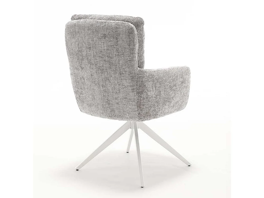 Esszimmerarmlehnstuhl Stuhl Set aus Chenillegewebe mit Gestell aus Metall (2er Set)