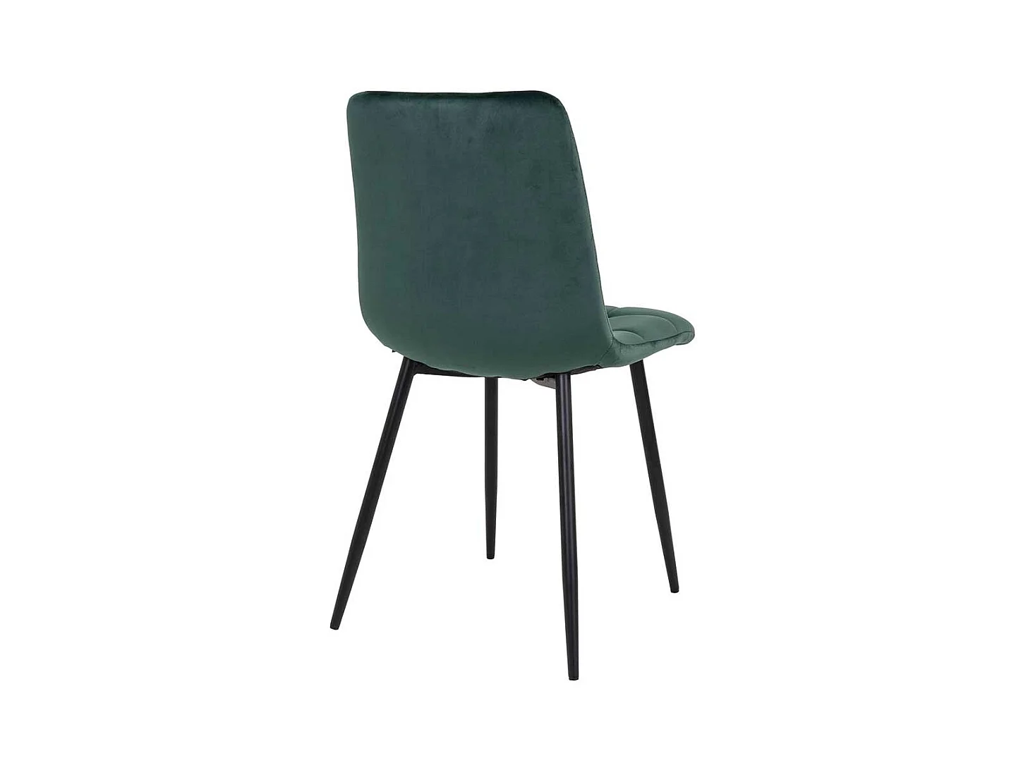 Schalenstuhl in Dunkelgrün Samt aufwendige Steppungen (2er Set)