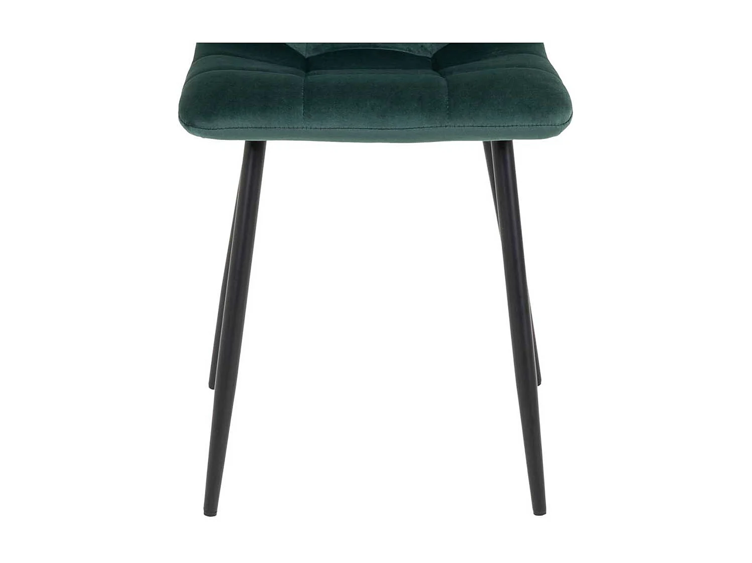 Schalenstuhl in Dunkelgrün Samt aufwendige Steppungen (2er Set)