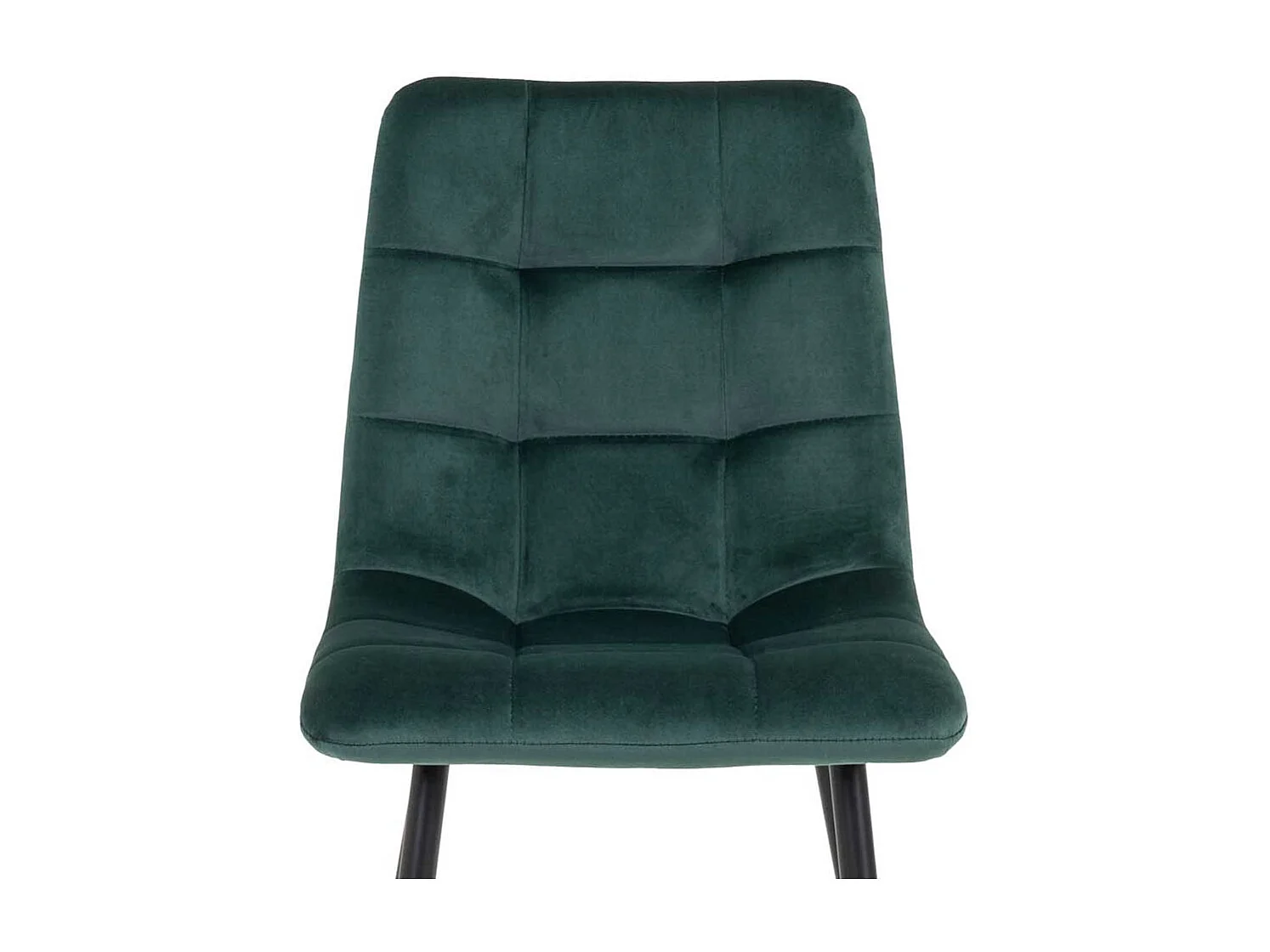 Schalenstuhl in Dunkelgrün Samt aufwendige Steppungen (2er Set)