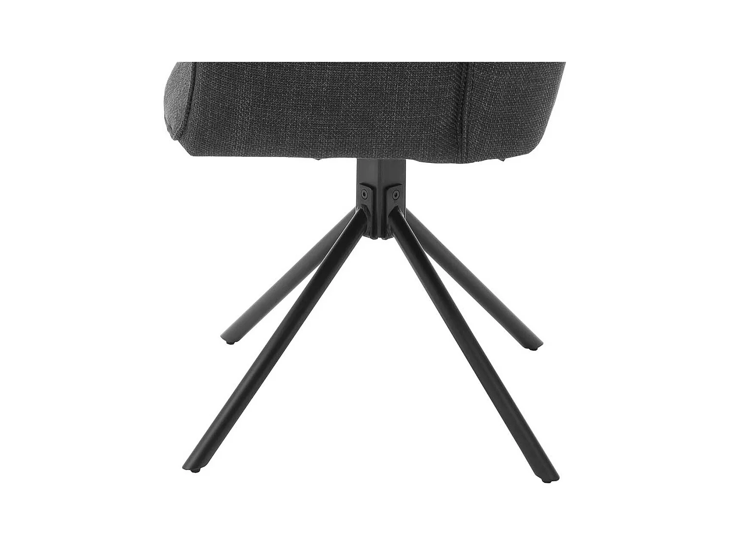 Armlehnenstühle in Anthrazit Webstoff drehbar (2er Set)
