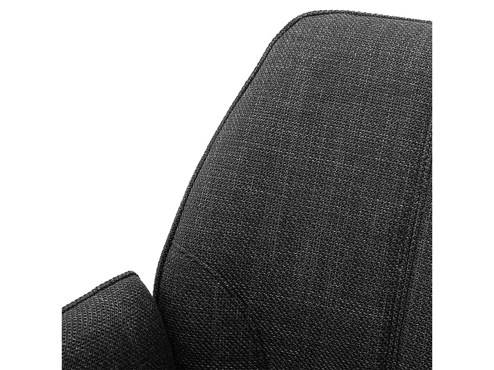 Armlehnenstühle in Anthrazit Webstoff drehbar (2er Set)