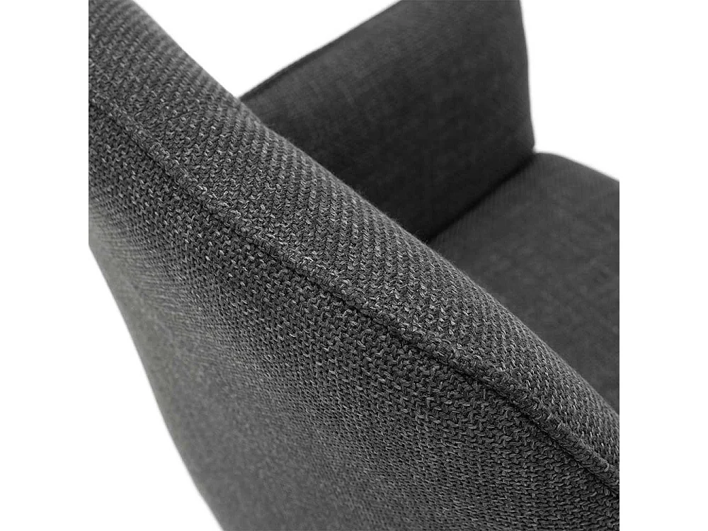 Armlehnenstühle in Anthrazit Webstoff drehbar (2er Set)