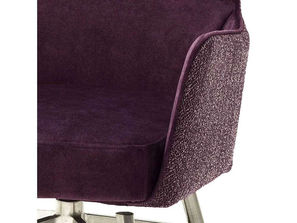 Esstisch St�hle in Dunkelrot Velours drehbar (2er Set)