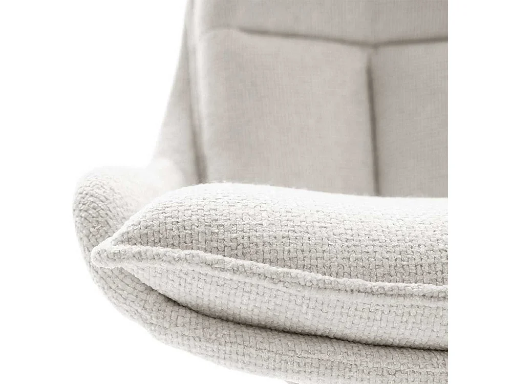 2 Stühle in Cremeweiß und Schwarz Gestell aus Metall (2er Set)