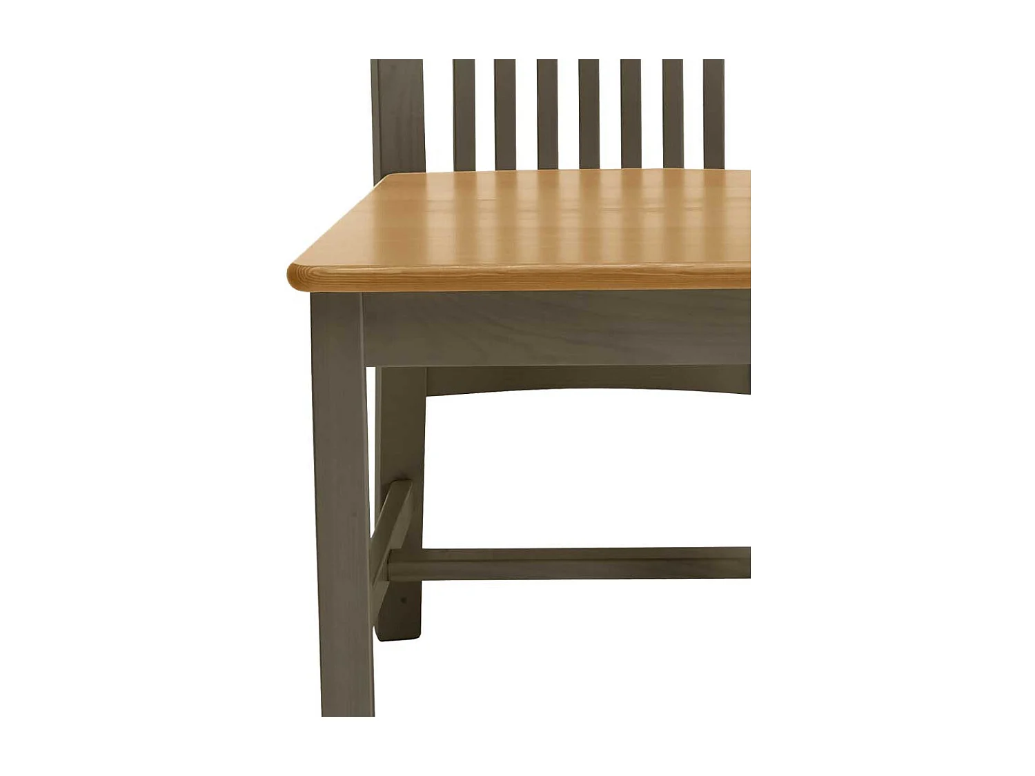 Esszimmerstuhl in Grau Laugenfarben Kiefer Massivholz (2er Set)