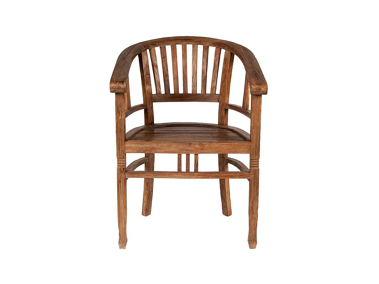 Holzstuhl aus Teak Massivholz mit Armlehnen