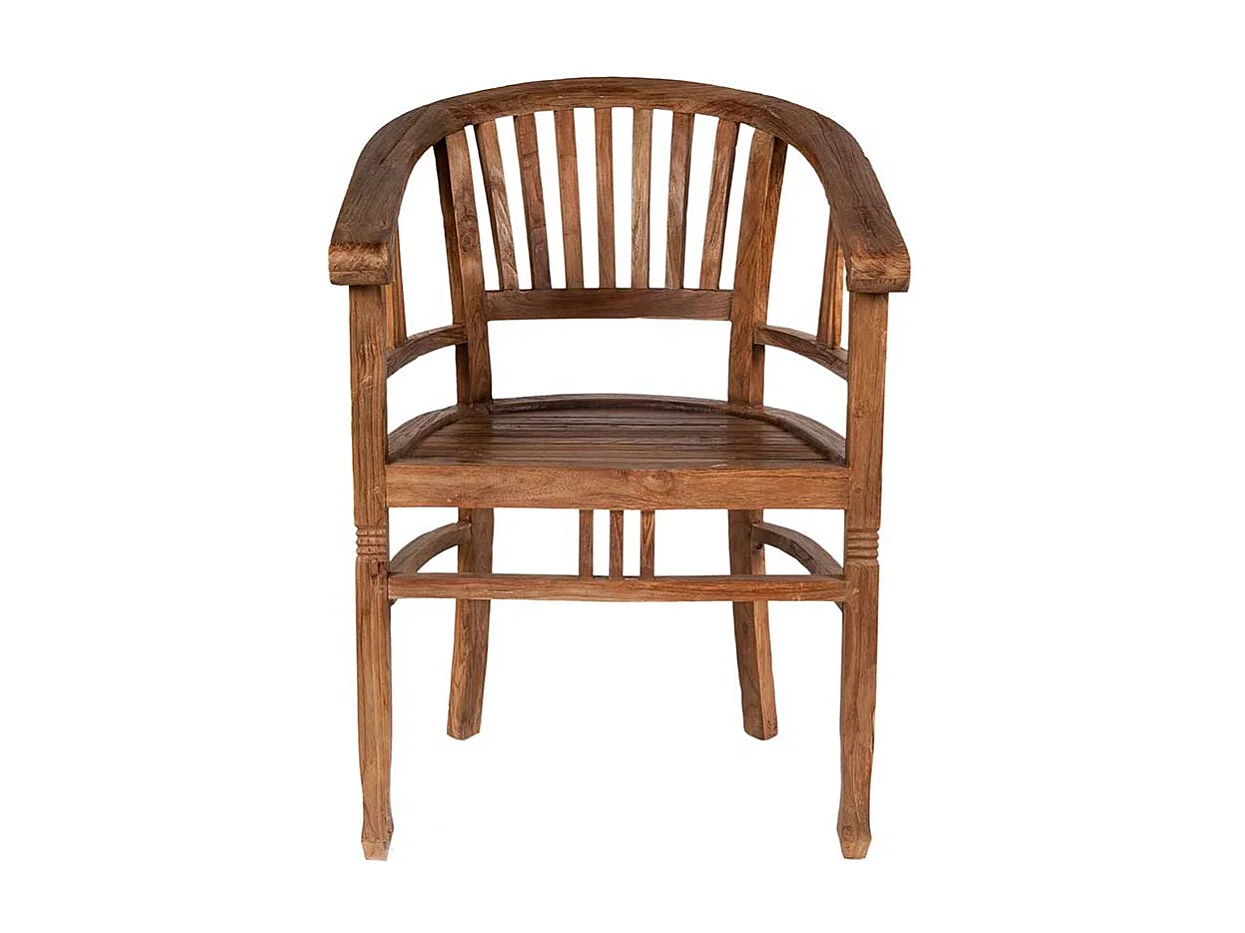 Holzstuhl aus Teak Massivholz mit Armlehnen