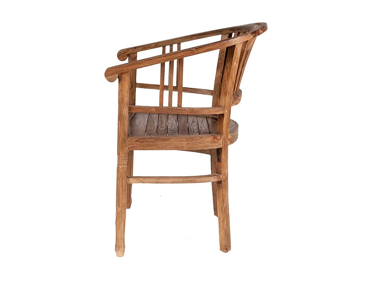 Holzstuhl aus Teak Massivholz mit Armlehnen