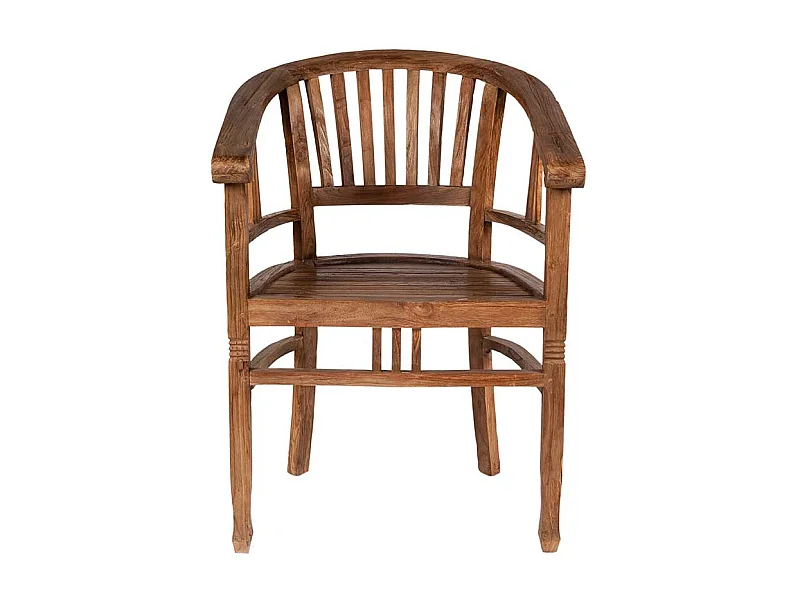 Holzstuhl aus Teak Massivholz mit Armlehnen