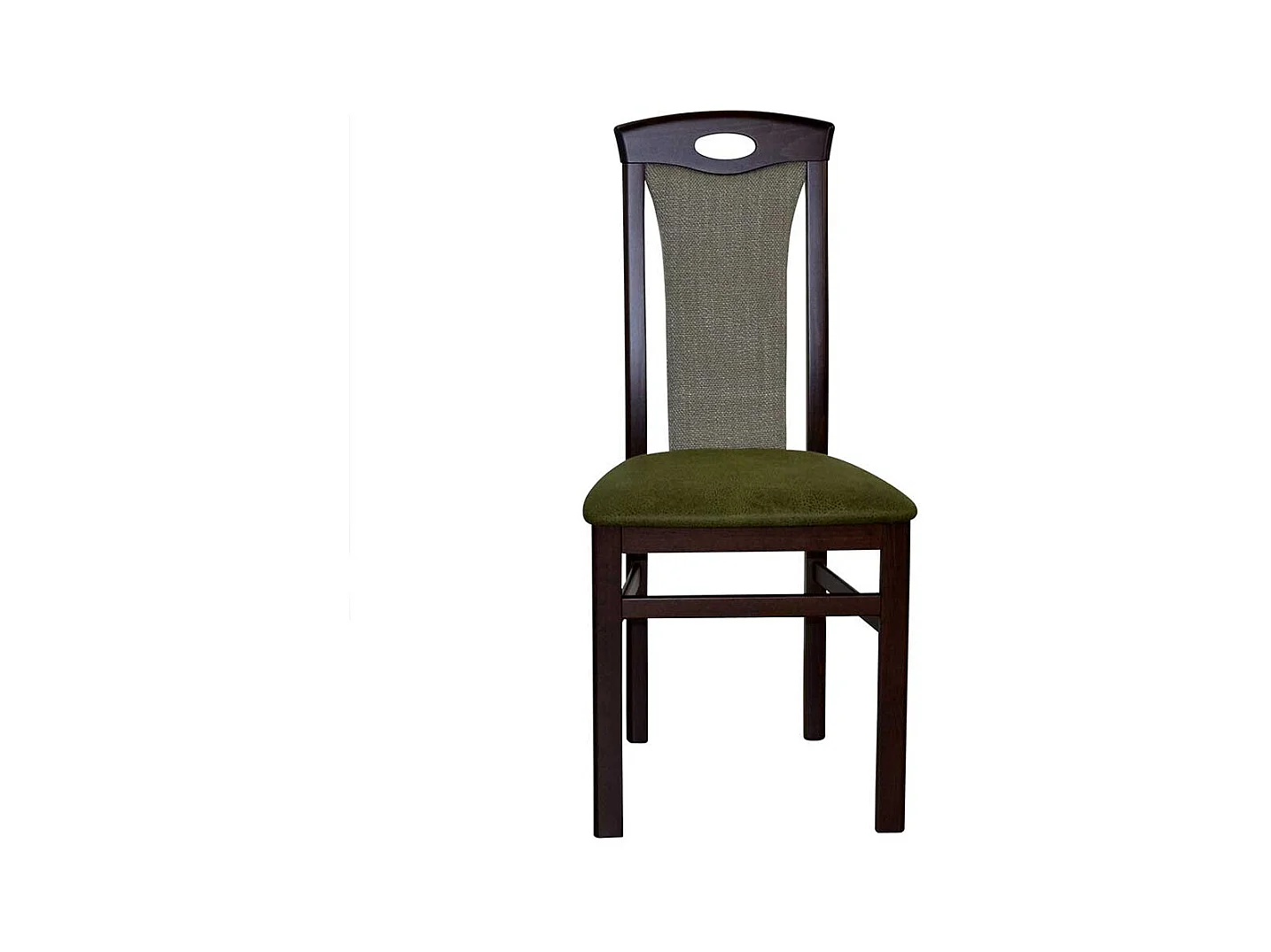 Essstühle in Nussbaumfarben Grün (2er Set)