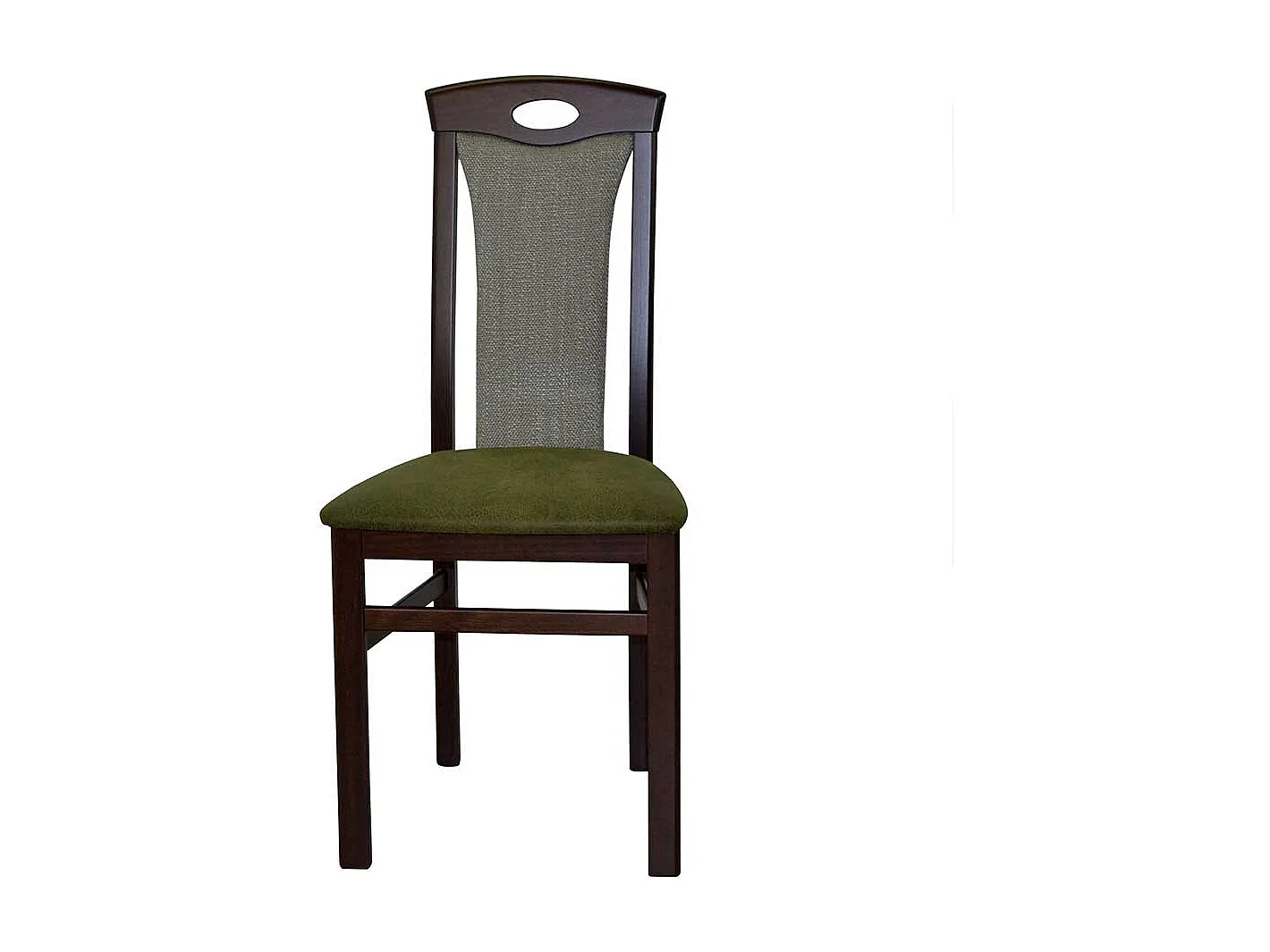 Essstühle in Nussbaumfarben Grün (2er Set)