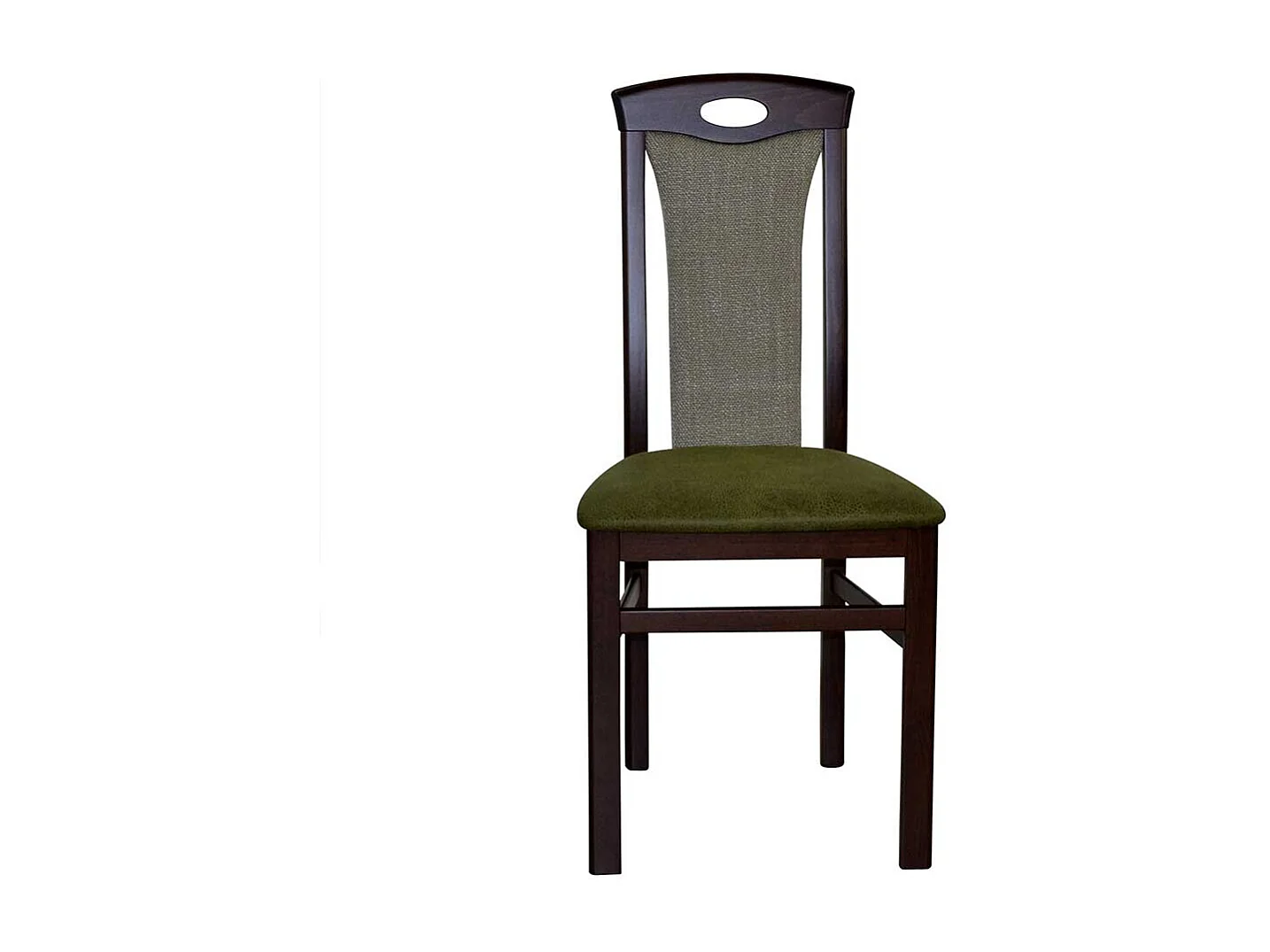 Essstühle in Nussbaumfarben Grün (2er Set)