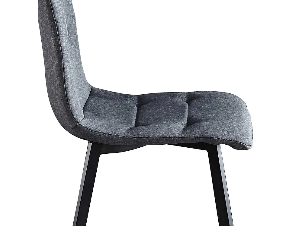 Esstischstühle in Hellgrau Webstoff 50 cm Sitzhöhe (2er Set)