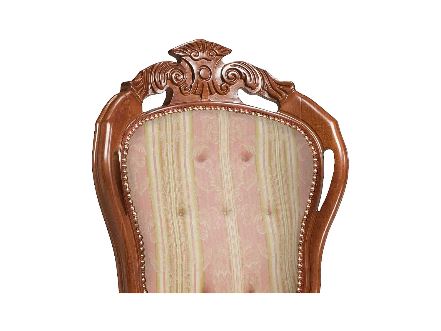 Hochlehner Polsterstuhl in Rosa und Cremeweiß