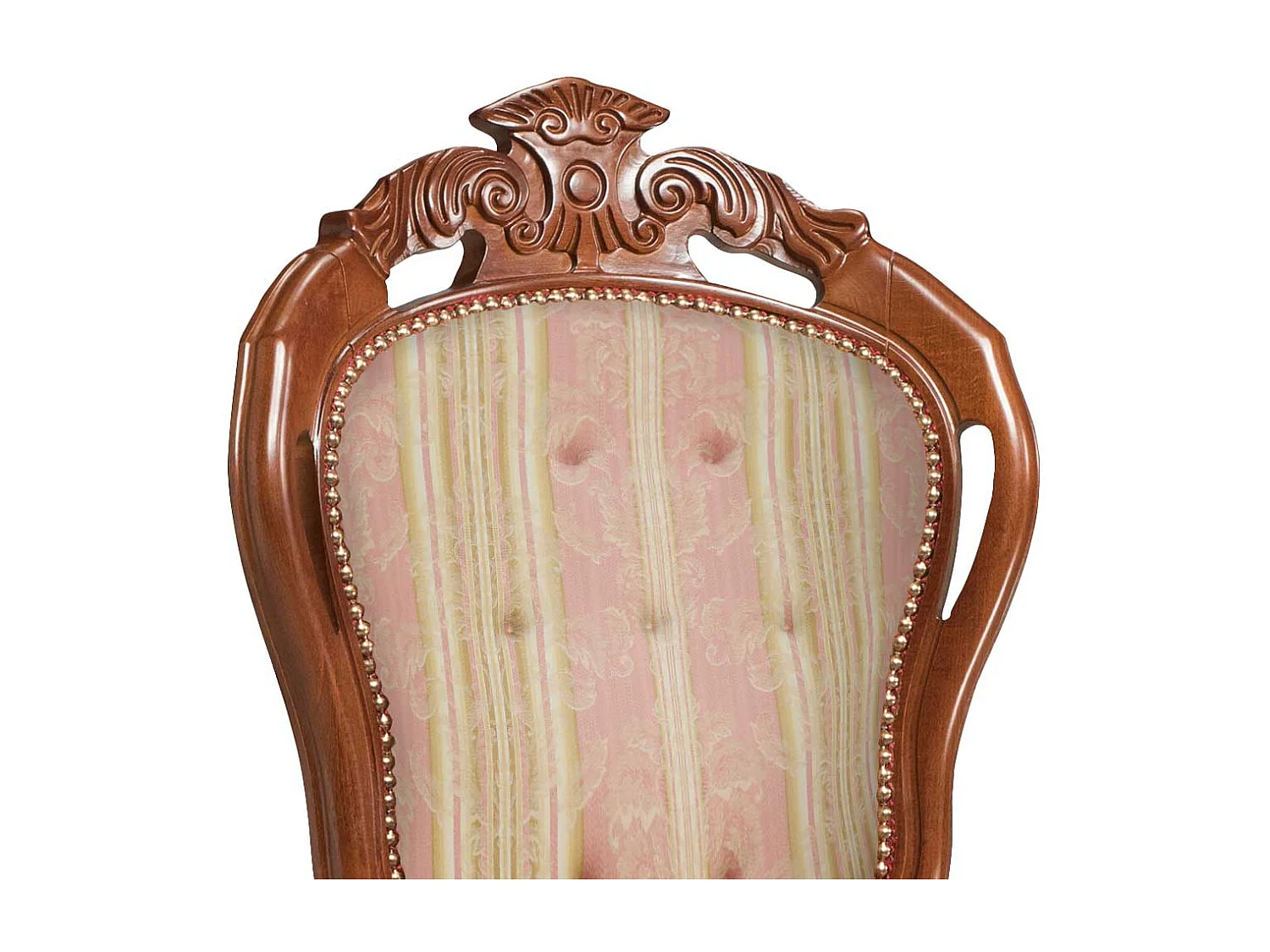 Hochlehner Polsterstuhl in Rosa und Cremeweiß