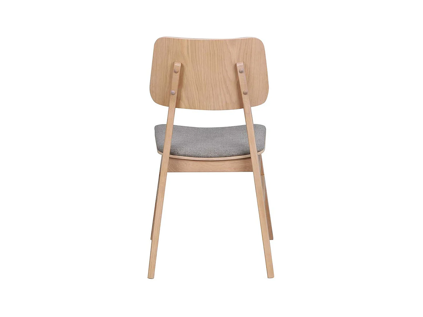 Essstuhl Set in Holz White Wash hell Grau (2er Set)