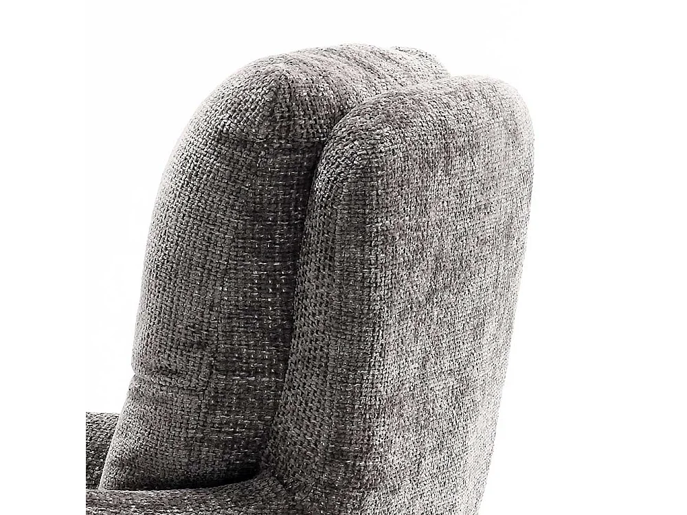 Drehbare Stühle Stuhl Set aus Chenillegewebe in Anthrazit (2er Set)