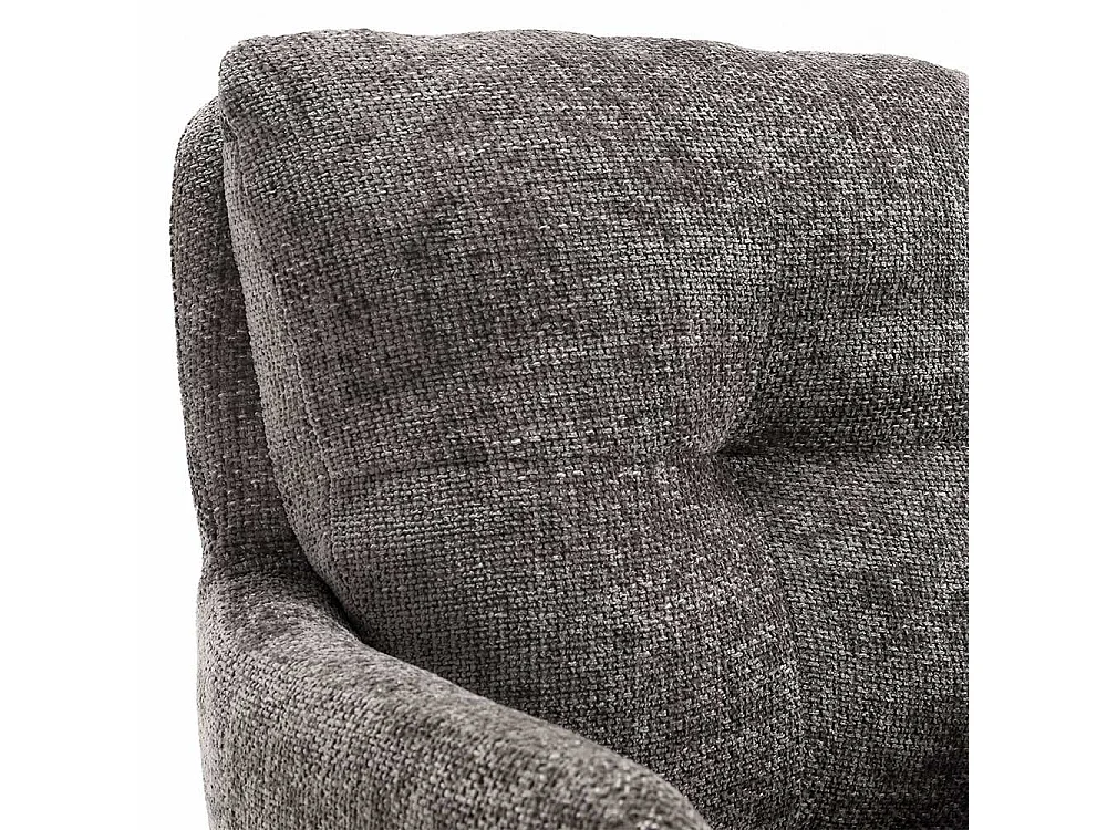 Drehbare Stühle Stuhl Set aus Chenillegewebe in Anthrazit (2er Set)