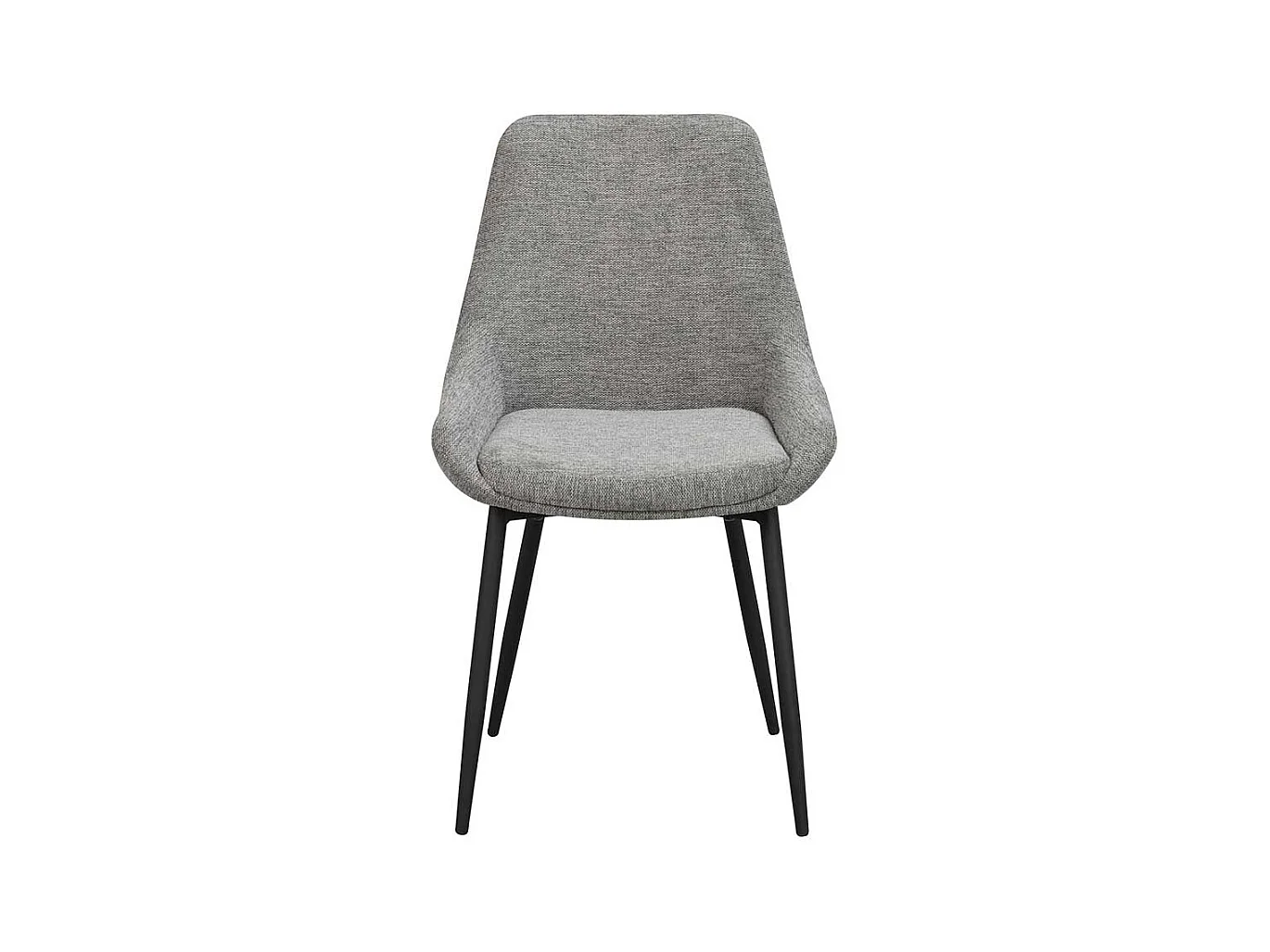 Esszimmerstuehle in Hellgrau und Schwarz Gestell aus Metall (2er Set)