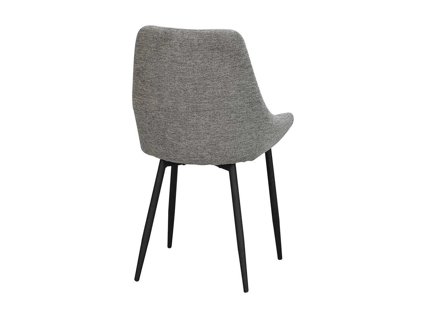 Esszimmerstuehle in Hellgrau und Schwarz Gestell aus Metall (2er Set)