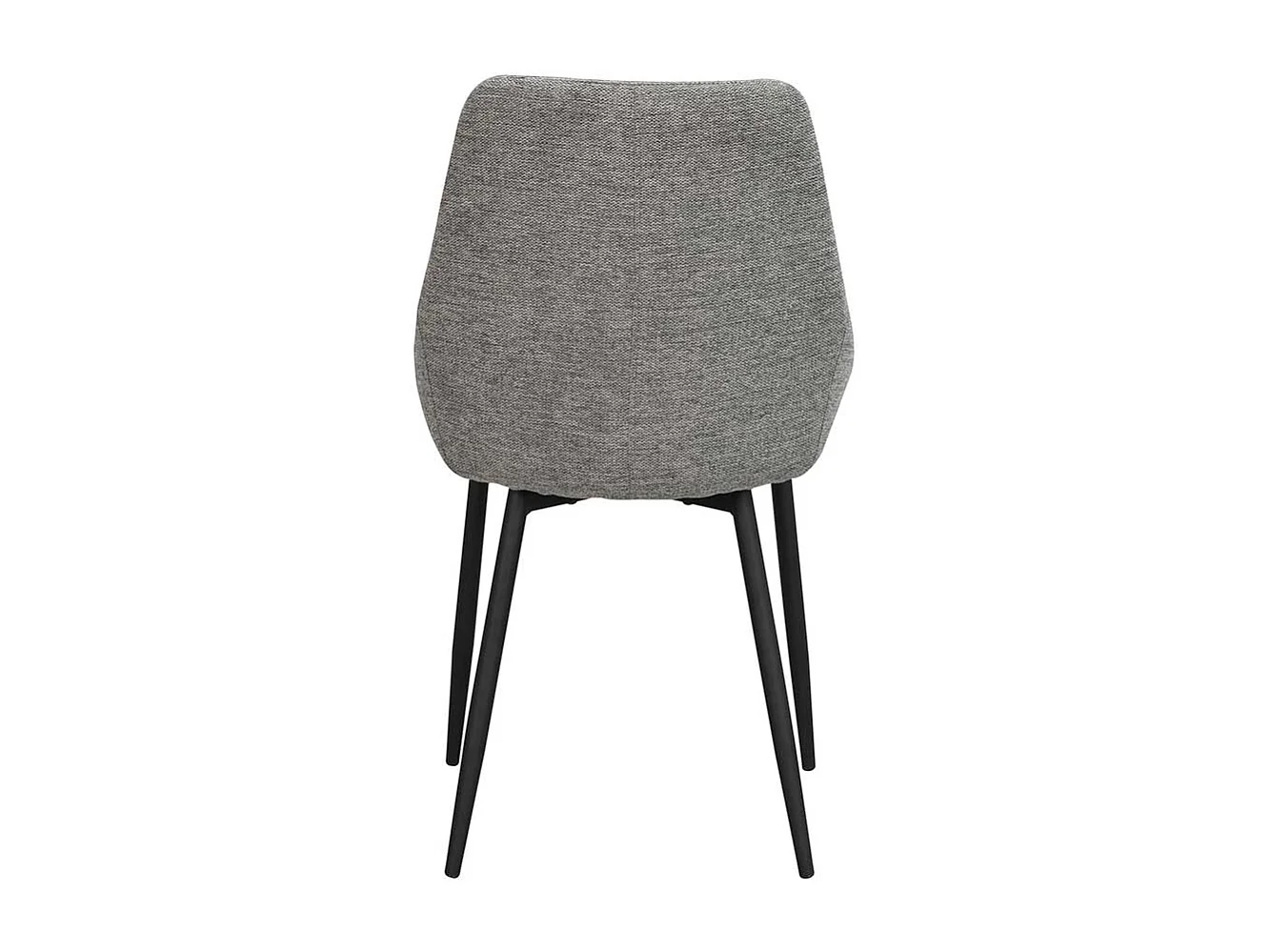 Esszimmerstuehle in Hellgrau und Schwarz Gestell aus Metall (2er Set)