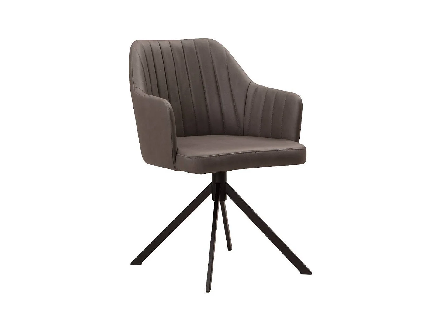 Armlehnstuhl Polsterstuhl mit aufwendigen Steppungen und Gestell aus Metall