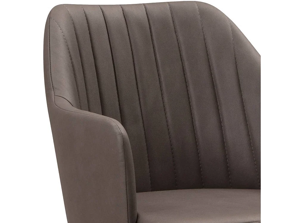 Armlehnstuhl Polsterstuhl mit aufwendigen Steppungen und Gestell aus Metall