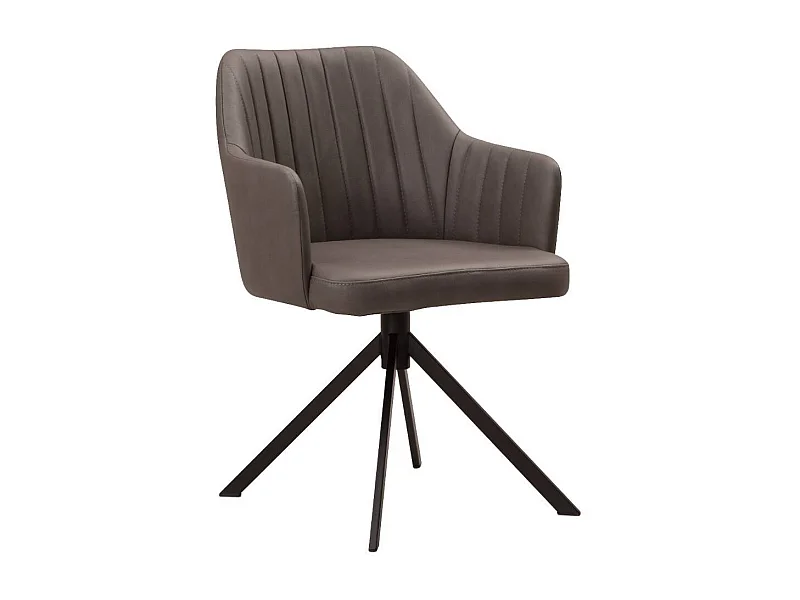 Armlehnstuhl Polsterstuhl mit aufwendigen Steppungen und Gestell aus Metall