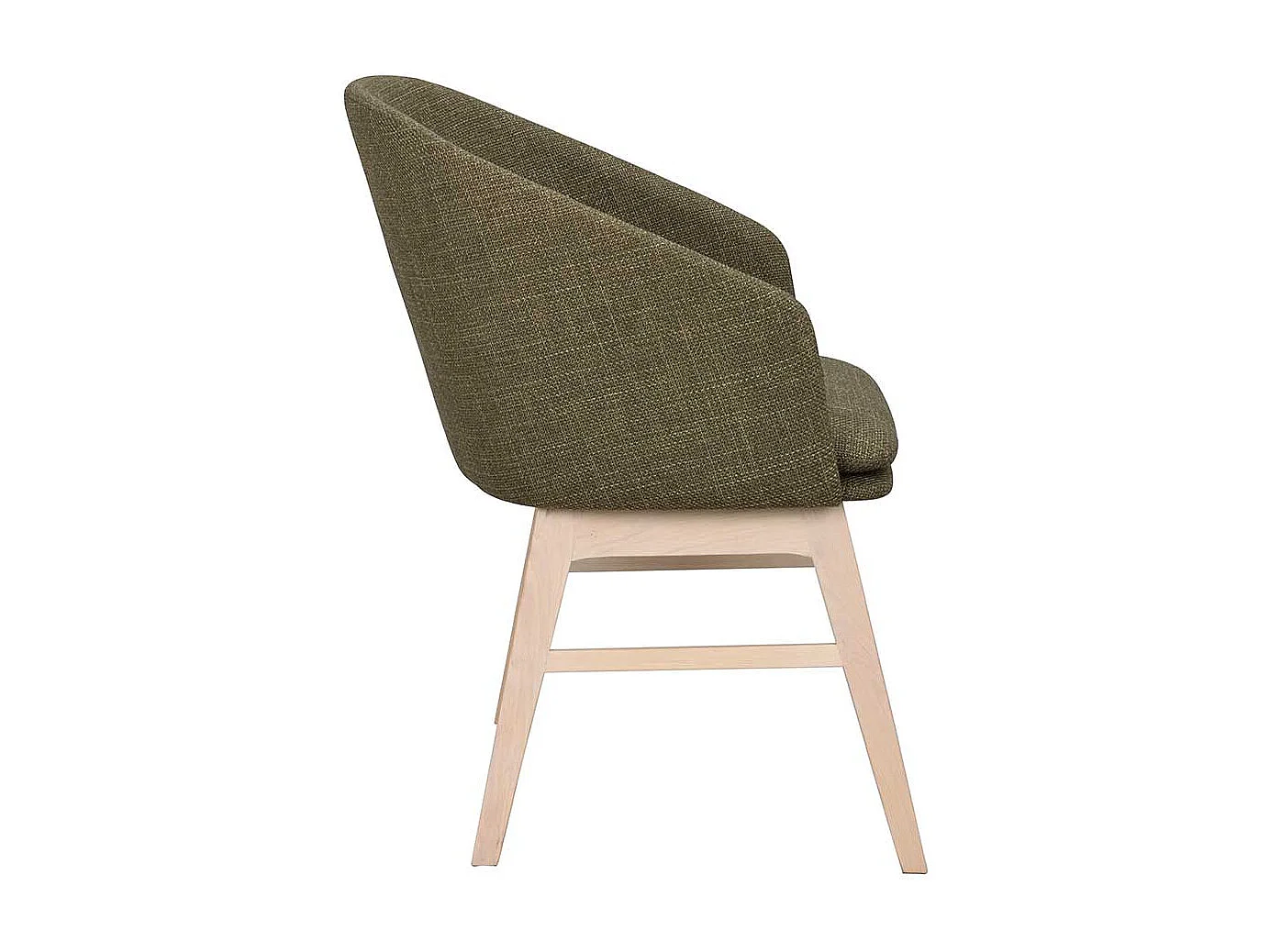 Armlehnenstuhl Set in Dunkelgrün Holz White Wash (2er Set)