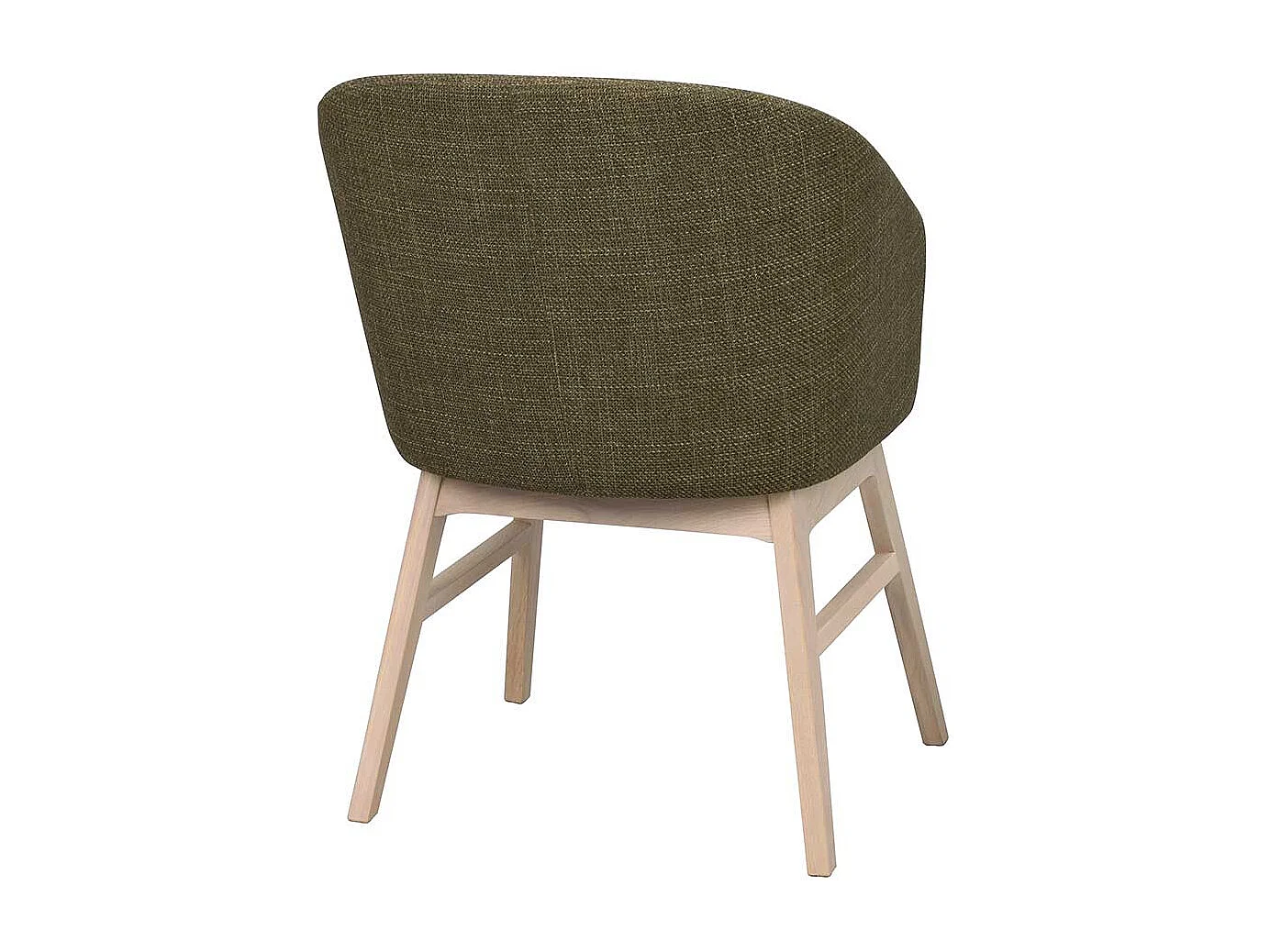 Armlehnenstuhl Set in Dunkelgrün Holz White Wash (2er Set)