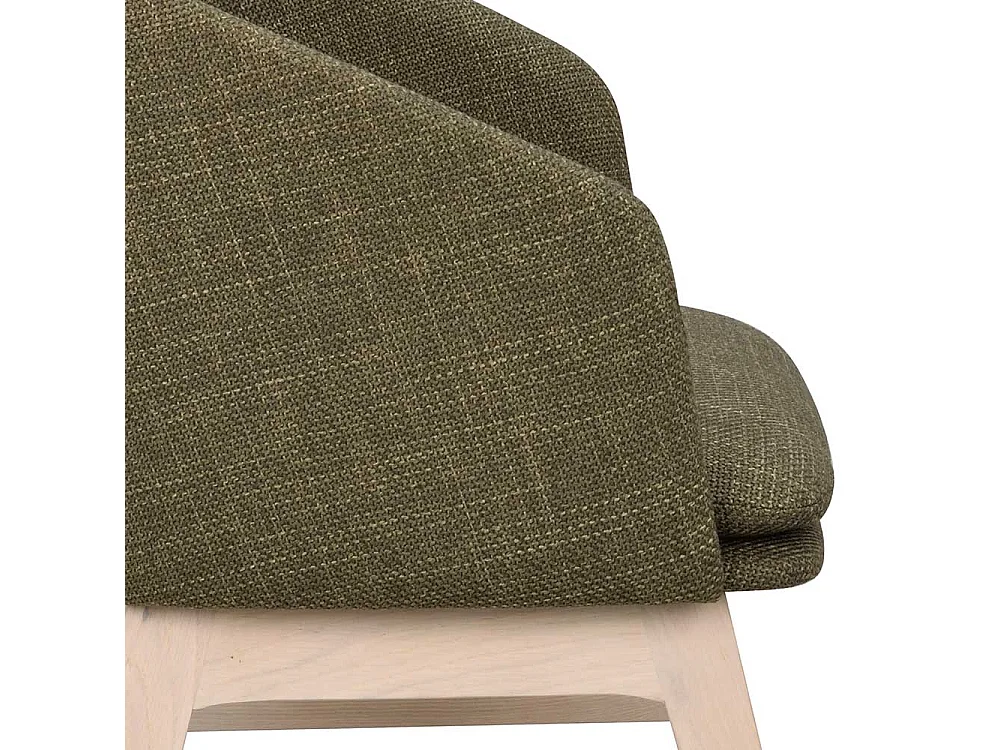 Armlehnenstuhl Set in Dunkelgrün Holz White Wash (2er Set)